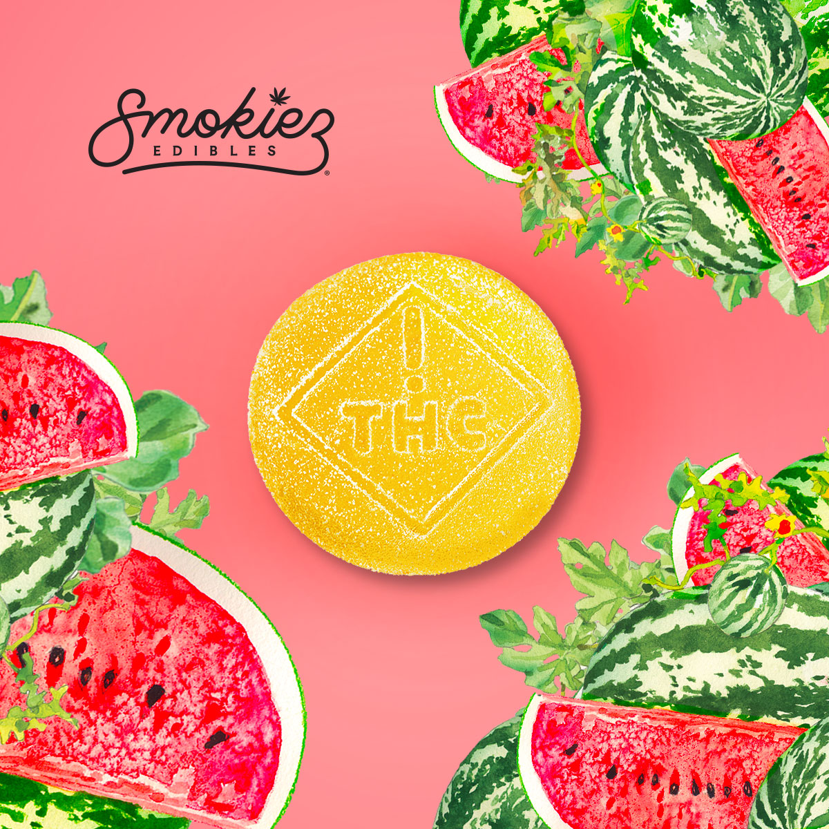Sour Watermelon Gels (100 mg)